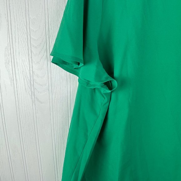 Lane Bryant Green Blouse Short Sleeve Size 22/24 - Picture 4 of 4